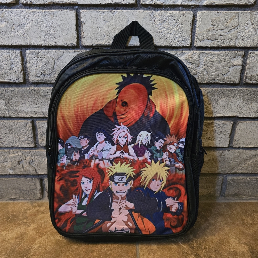 Black Naruto Anime Character Backpack